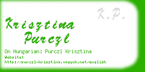 krisztina purczl business card